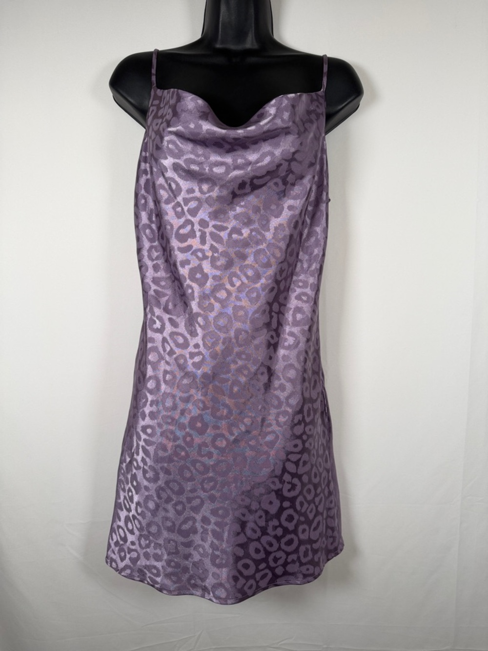 Y2K‎ Inspired Lavender Leopard Print Slip Dress